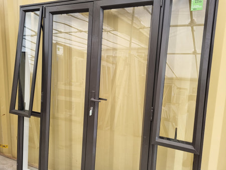 Aluminium French Door  with Side Lights 2000 W x 2040 H [#4962 SF] Joinery Recycle