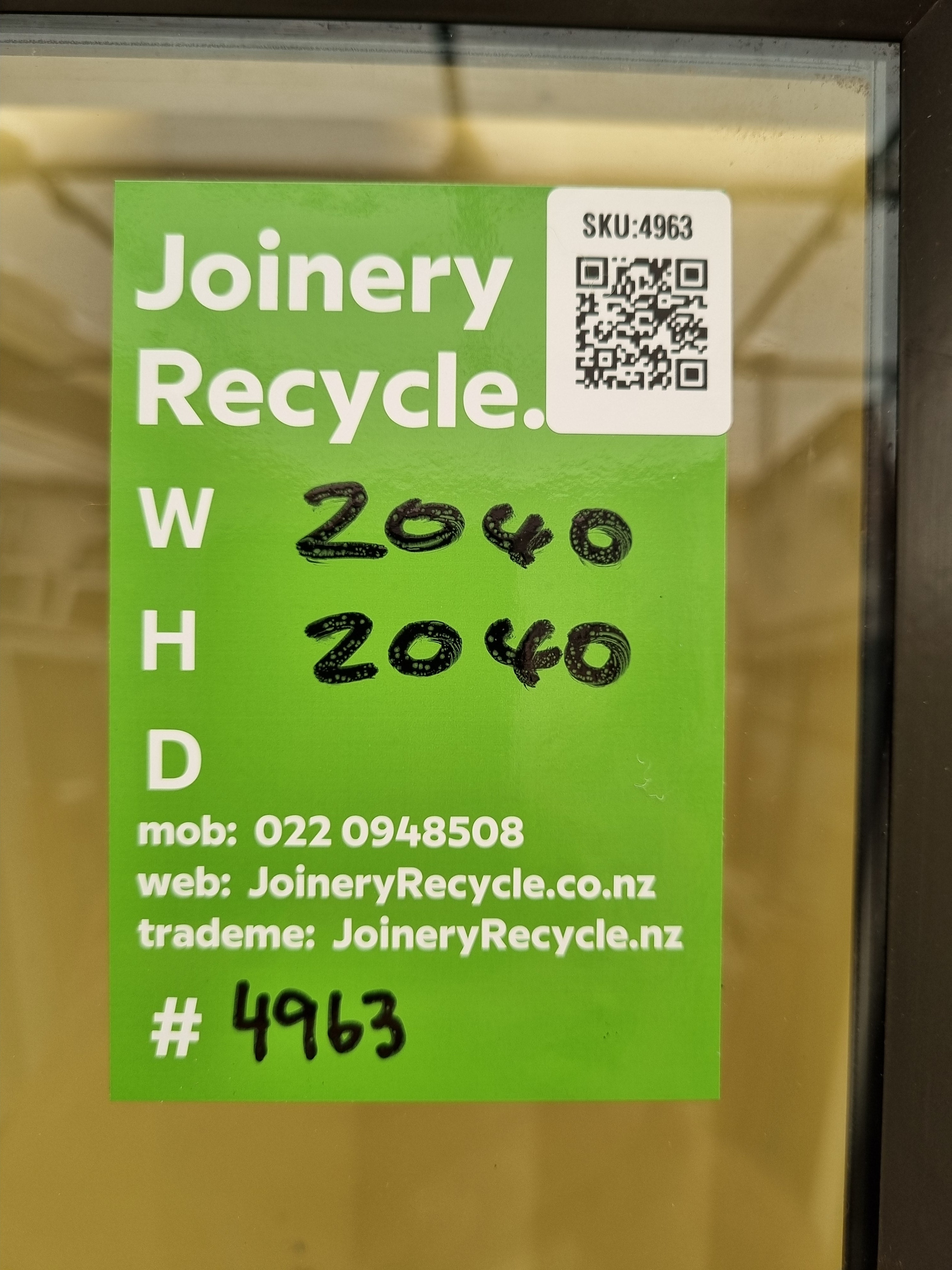 Aluminium French Door with Side Light  2040 W x 2040 H [#4963 SF] Joinery Recycle