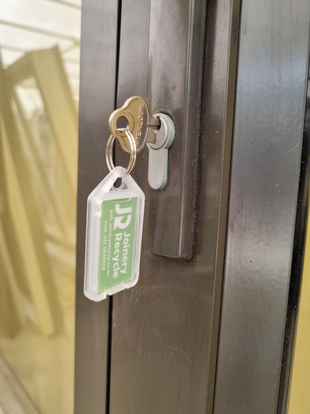 Aluminium French Door with Side Light  2040 W x 2040 H [#4963 SF] Lock & Key |  Joinery Recycle