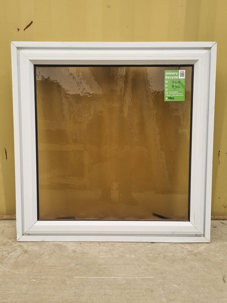 Aluminium TOILET Window White  740 W  x  740 H  [#4964 SF] Exterior View | Joinery Recycle