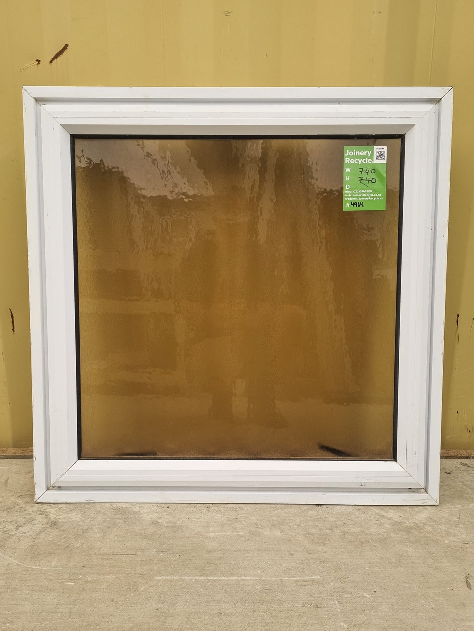Aluminium TOILET Window White  740 W  x  740 H  [#4964 SF] Exterior View | Joinery Recycle
