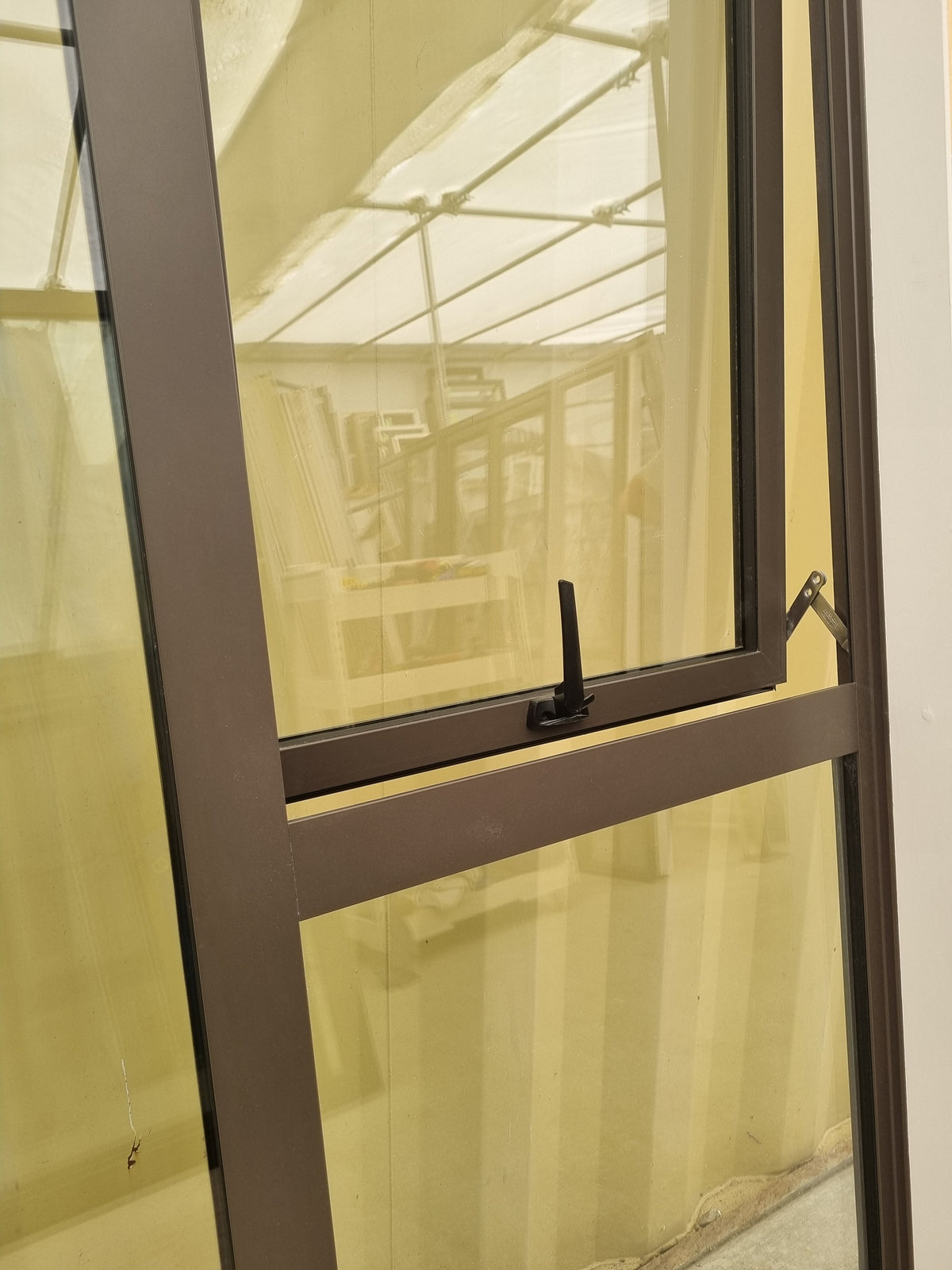 DOUBLE GLAZED Aluminium Window Ironsand with openign sash 1200 W  x  2400 H [#4965  SF] INTERIOR VIEW | Joinery Recycle
