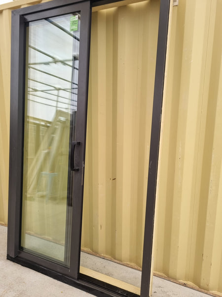 DOUBLE GLAZED RANCH SLIDER Ironsand colour 1480 W x 2460 H [#4967 SF] side view