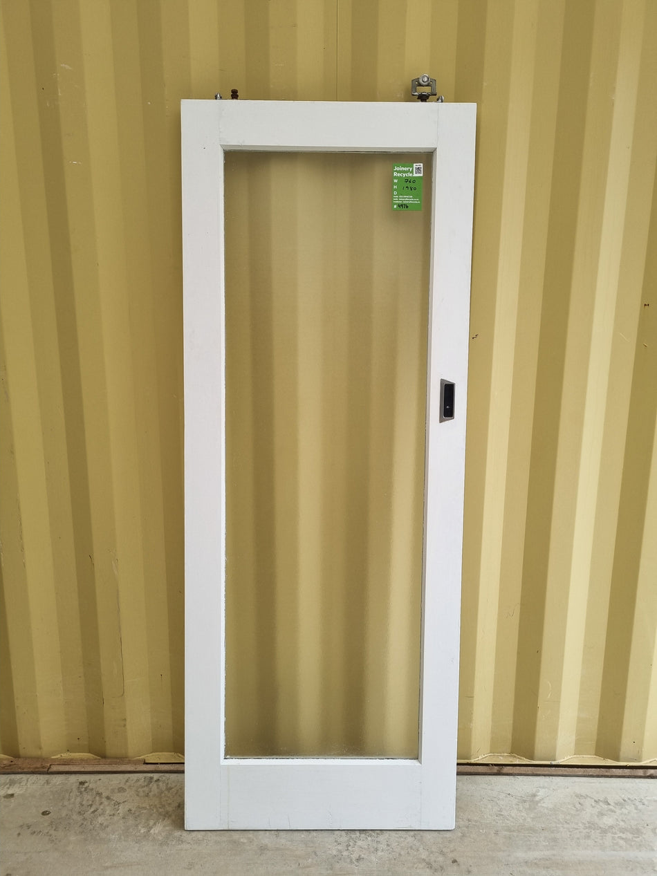 Wood and Glass Single Door Leaf 760 W x 1980 H [#4976] Joinery Recycle