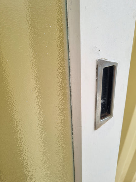 Wood and Glass Single Door Leaf 760 W x 1980 H [#4976] Joinery Recycle