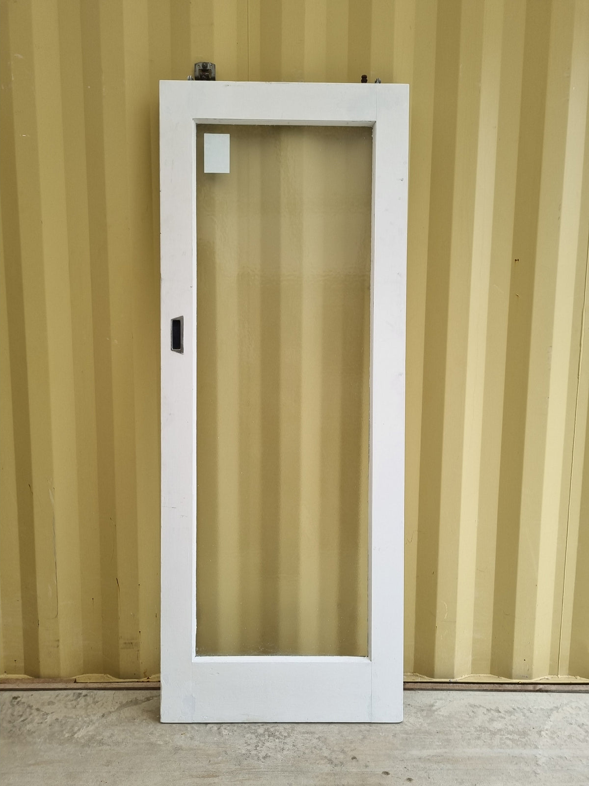 Wood and Glass Single Door Leaf 760 W x 1980 H [#4976] Joinery Recycle