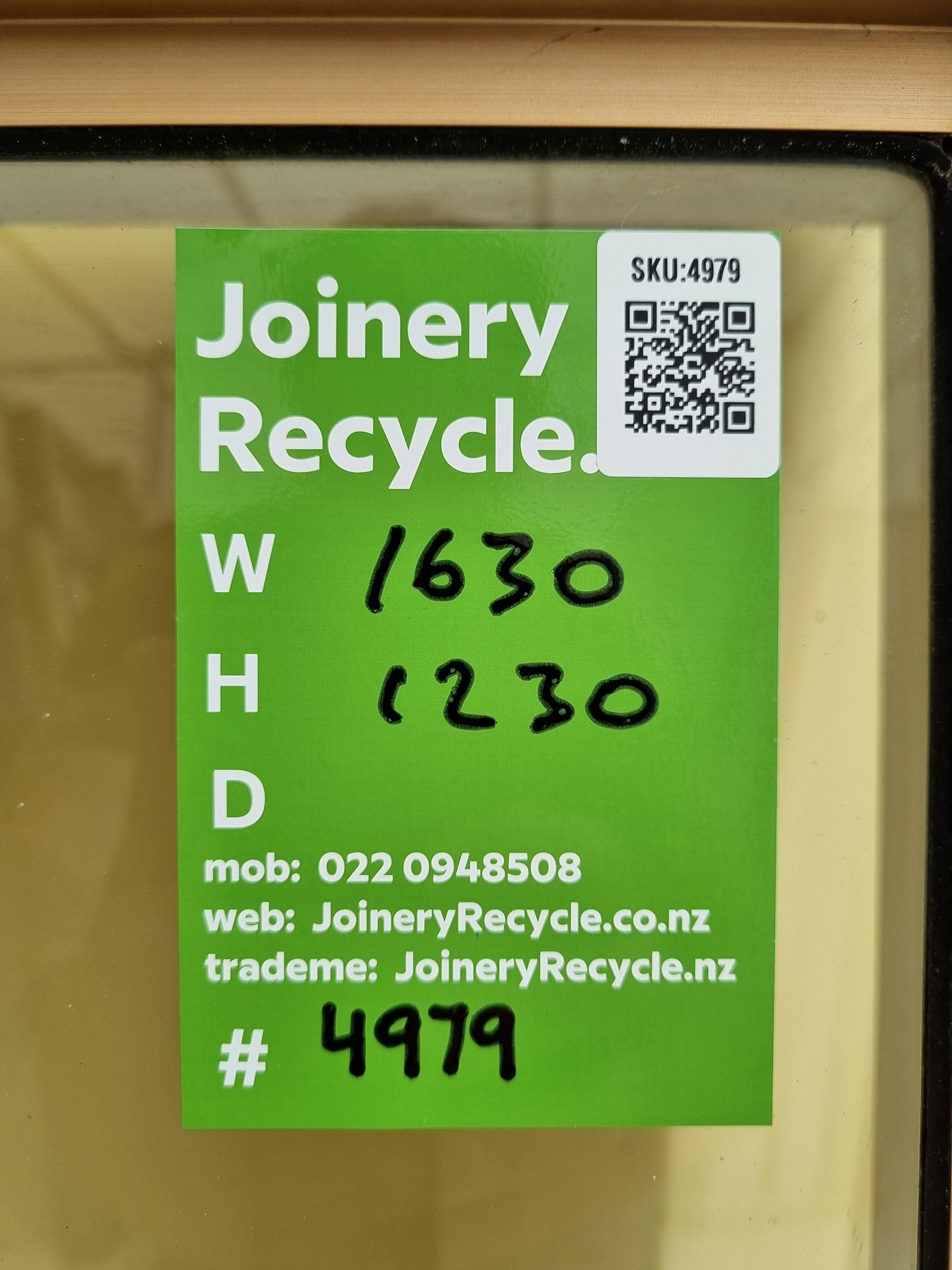 Aluminium Window Bronze 1630 W  x 1230 H [#4979] Joinery Recycle