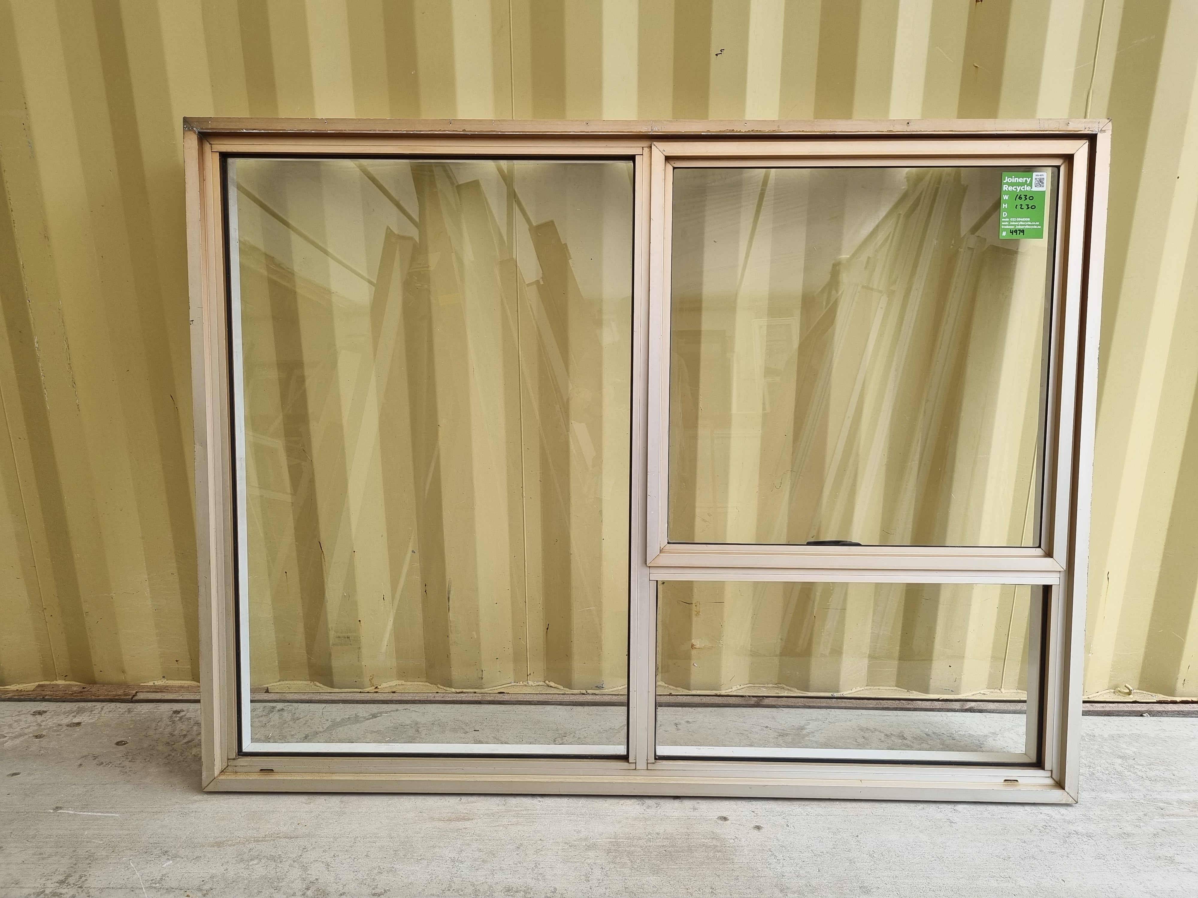 Aluminium Window Bronze 1630 W  x 1230 H [#4979] Joinery Recycle