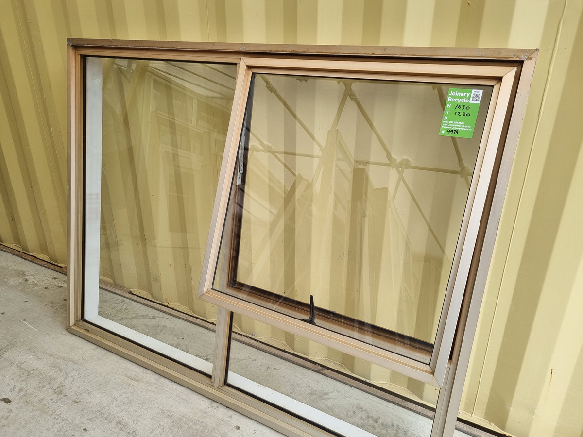 Aluminium Window Bronze 1630 W  x 1230 H [#4979] Joinery Recycle