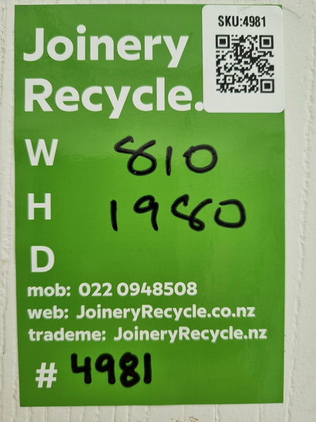 Internal Hollow Core Door   810 W  x  1980 H  [#4981] Joinery Recycle