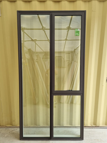 Double Glazed Aluminium Window Brown  1200 W  x  2400 H [#4985] Joinery Recycle