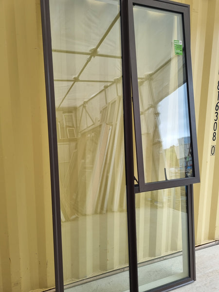 Double Glazed Aluminium Window Brown  1200 W  x  2400 H [#4985] Joinery Recycle