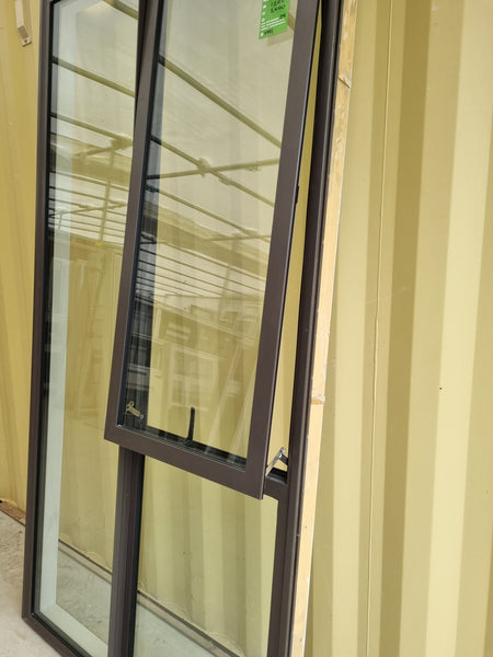 Double Glazed Aluminium Window Brown  1200 W  x  2400 H [#4985] Joinery Recycle