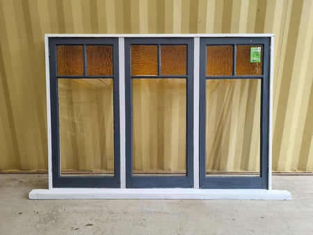 Coloured Glass Wooden Bungalow Window 1810 W x 1300 H [#4986] Joinery Recycle