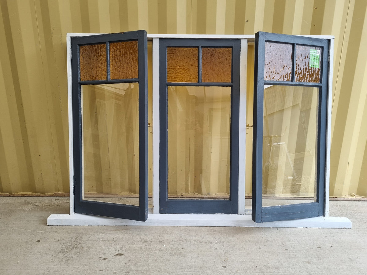 Coloured Glass Wooden Bungalow Window 1810 W x 1300 H [#4986] Joinery Recycle