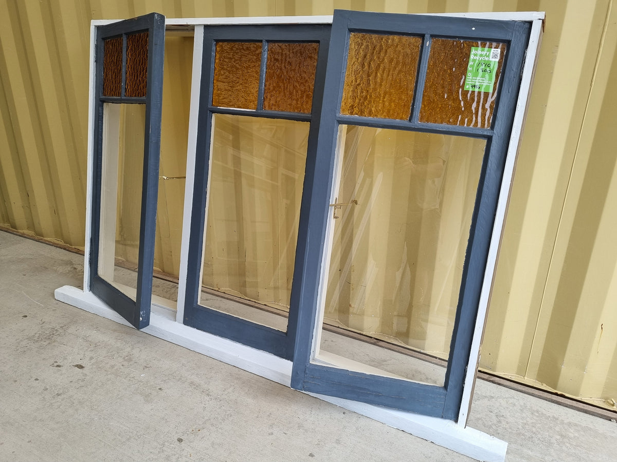 Coloured Glass Wooden Bungalow Window 1810 W x 1300 H [#4986] Joinery Recycle