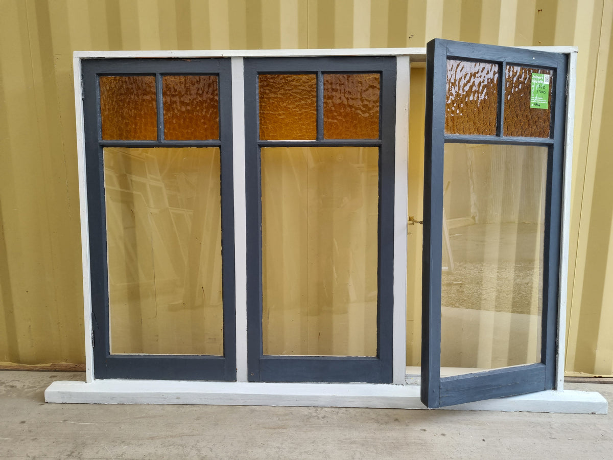 Coloured Glass Wooden Bungalow Window 1810 W x 1300 H [#4986] Joinery Recycle