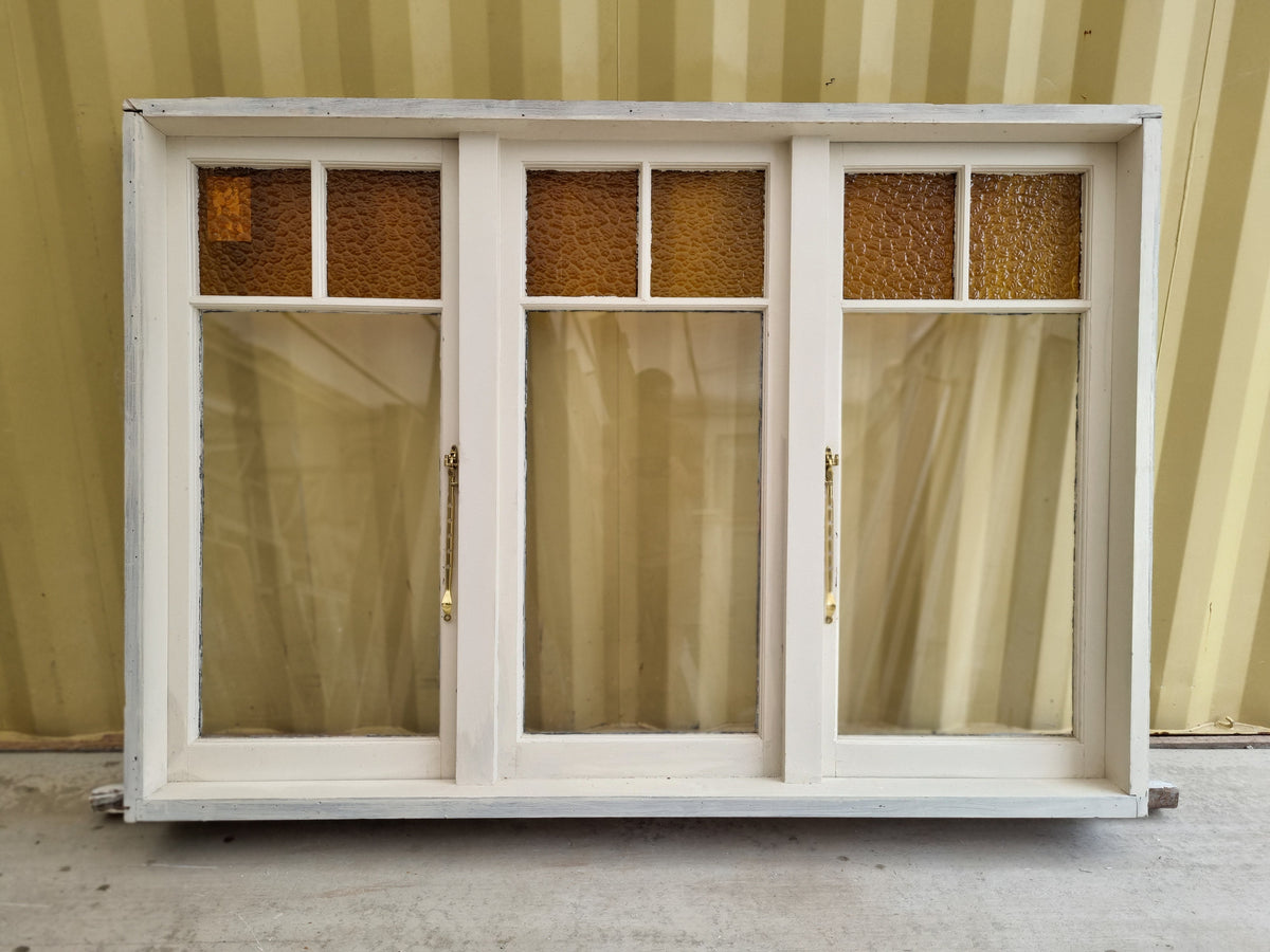 Coloured Glass Wooden Bungalow Window 1810 W x 1300 H [#4986] Joinery Recycle