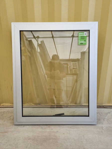 Double Glazed Aluminium Window Silver  800 W  x 900 H [#4989] Joinery Recycle