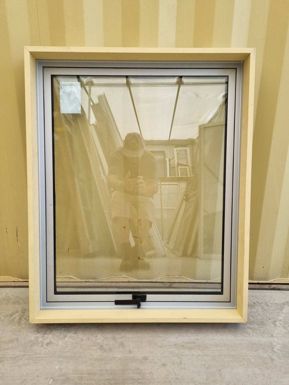 Double Glazed Aluminium Window Silver  800 W  x 900 H [#4989] Joinery Recycle