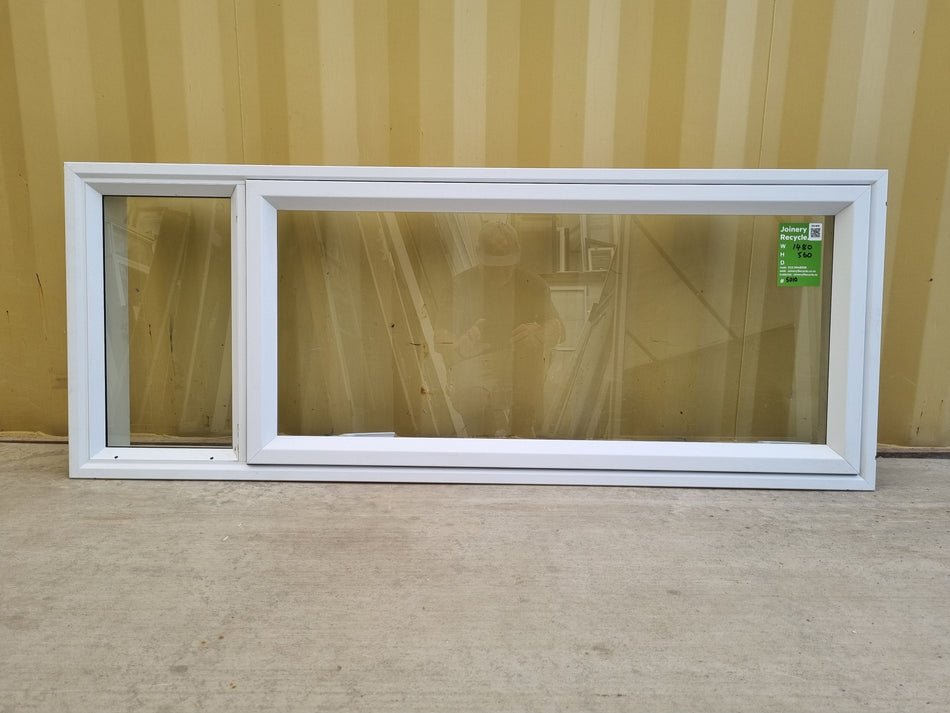 Aluminium Window White  1480 W  x 560 H [#5010] Joinery Recycle
