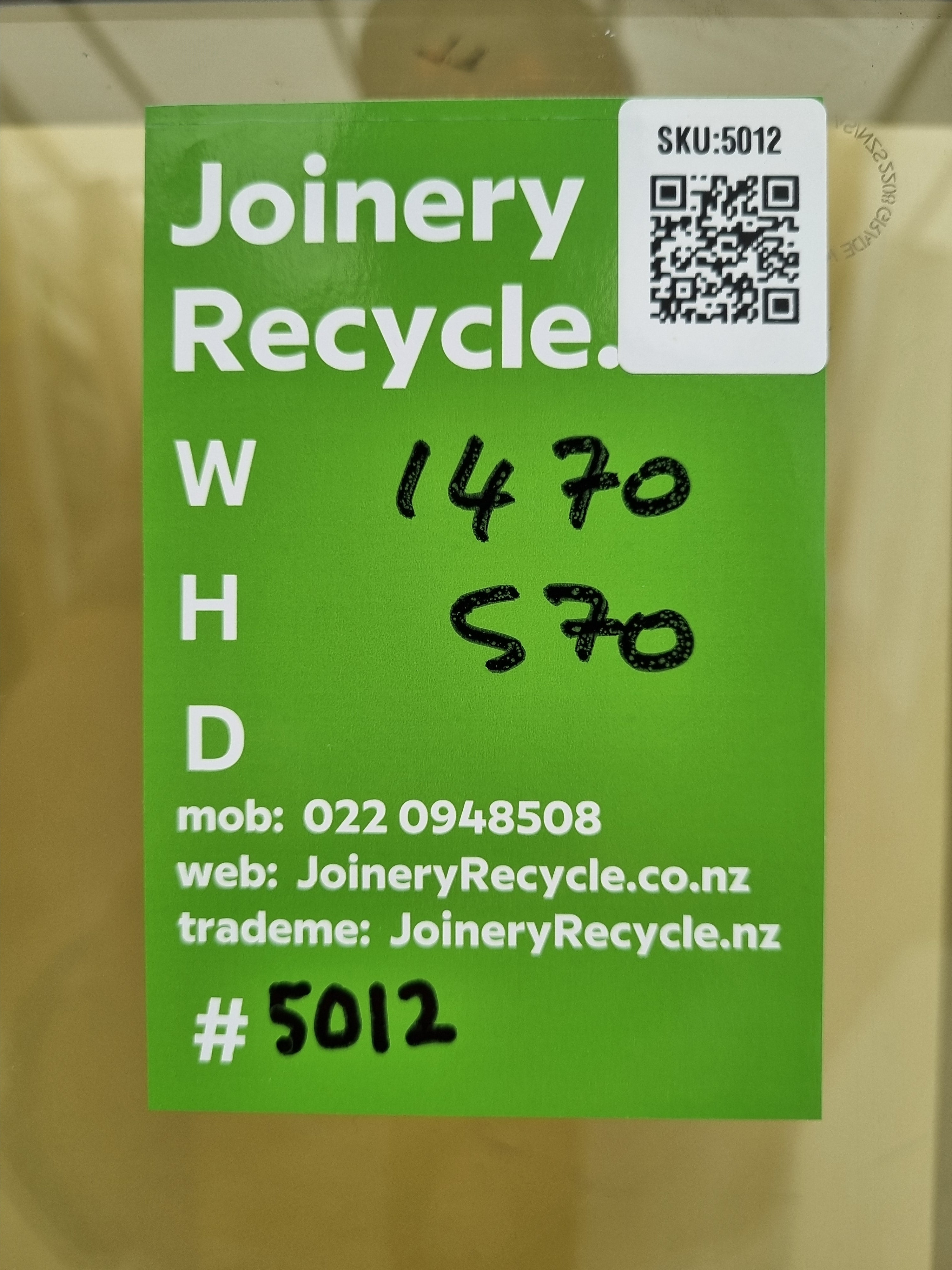 Aluminium Window White 1470 W  x 570 H [#5012] Joinery Recycle