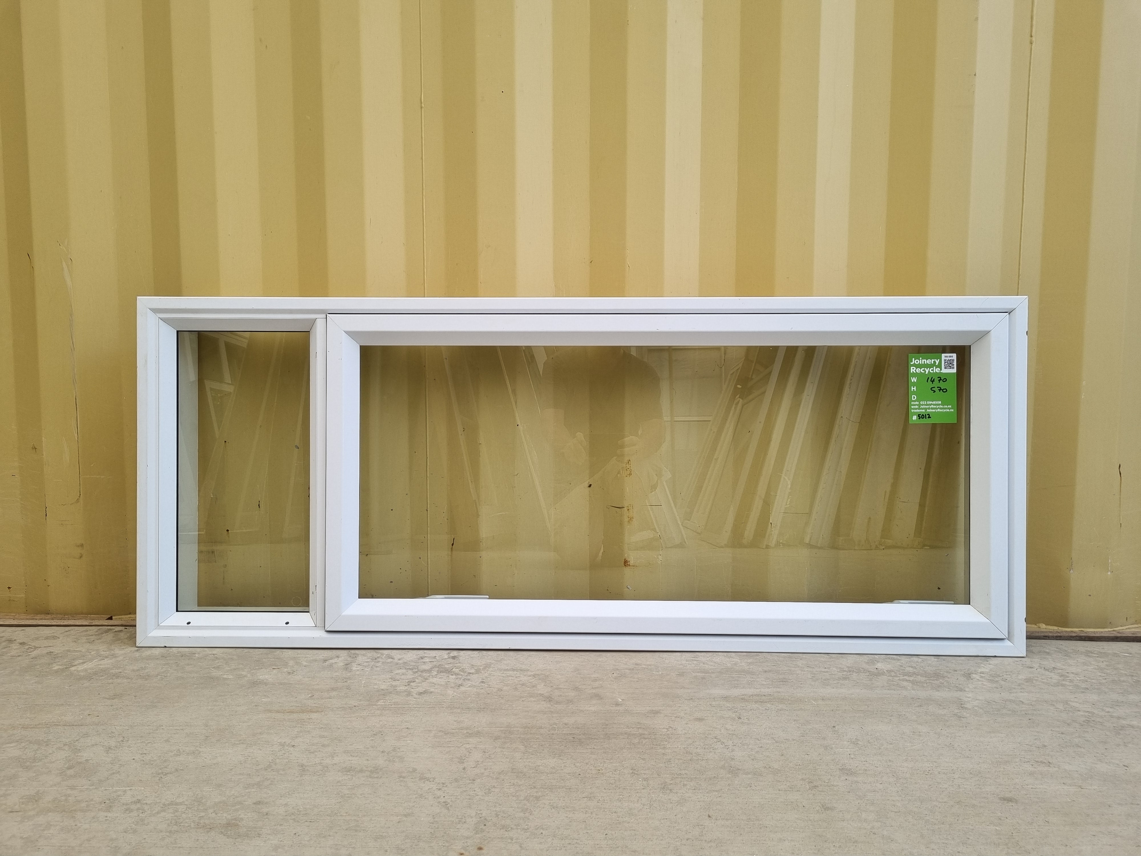 Aluminium Window White 1470 W  x 570 H [#5012] Joinery Recycle