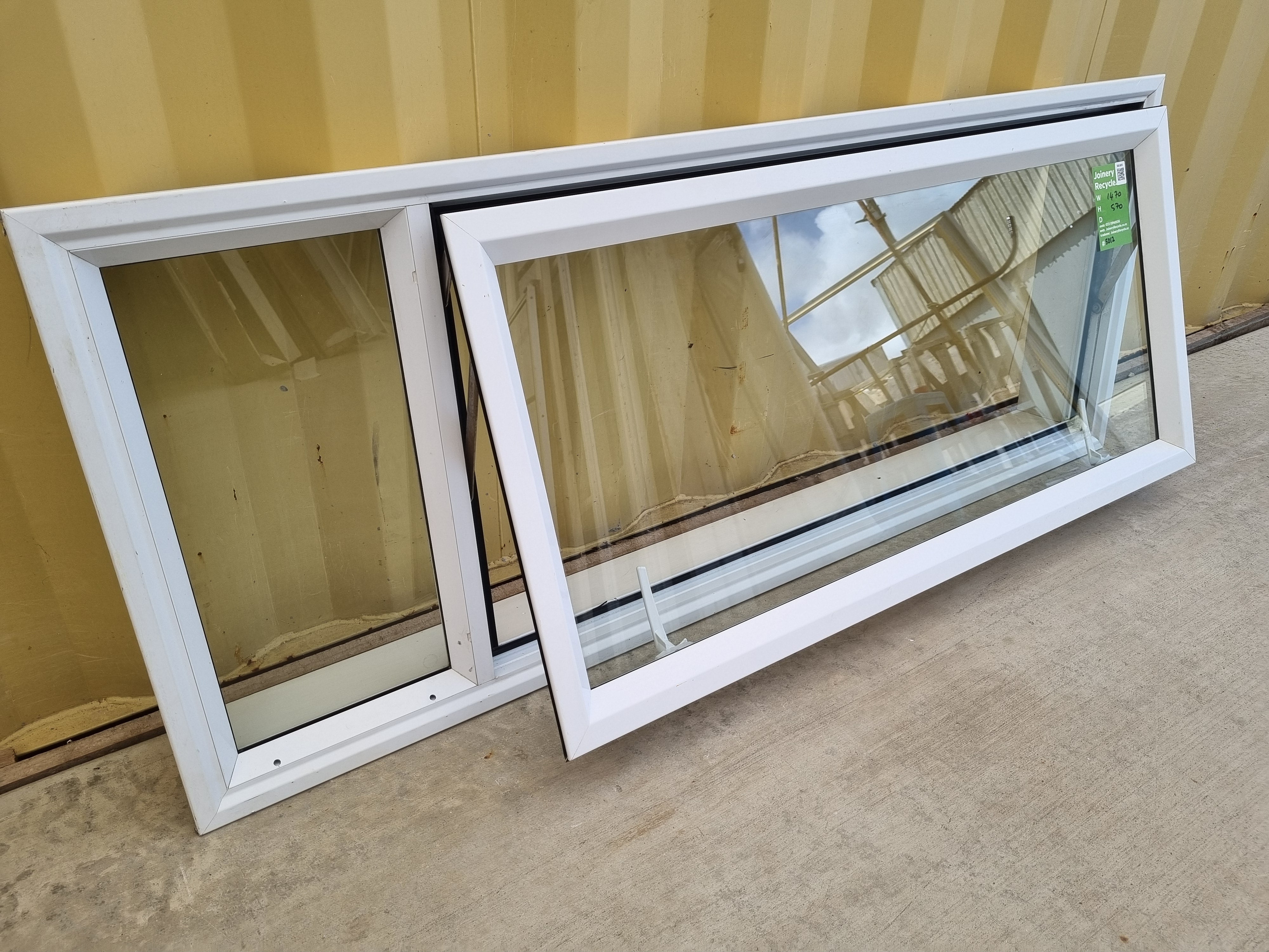 Aluminium Window White 1470 W  x 570 H [#5012] Joinery Recycle