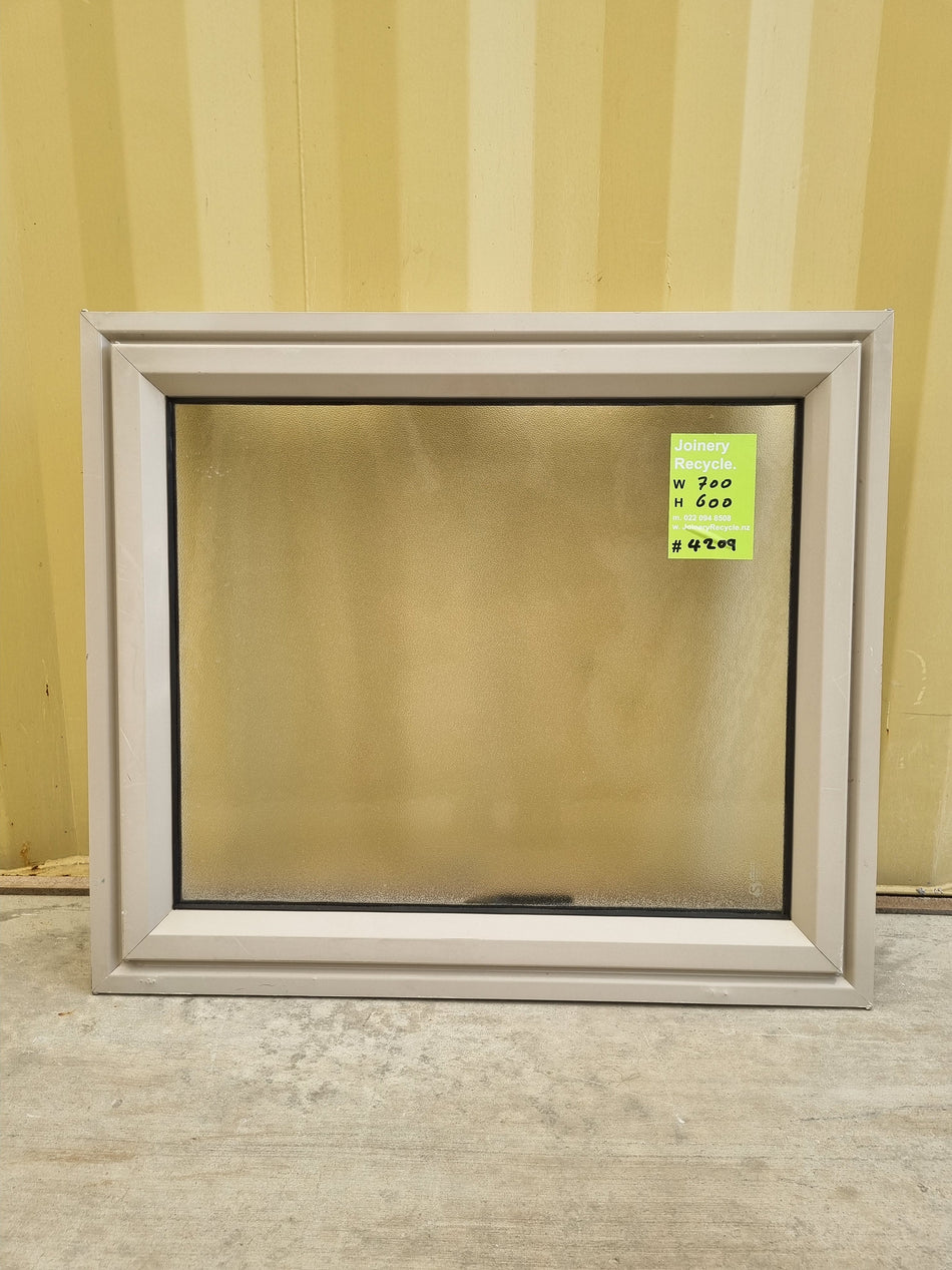 Aluminium Window Beige 700 W  x 600 H [#4209] Joinery Recycle