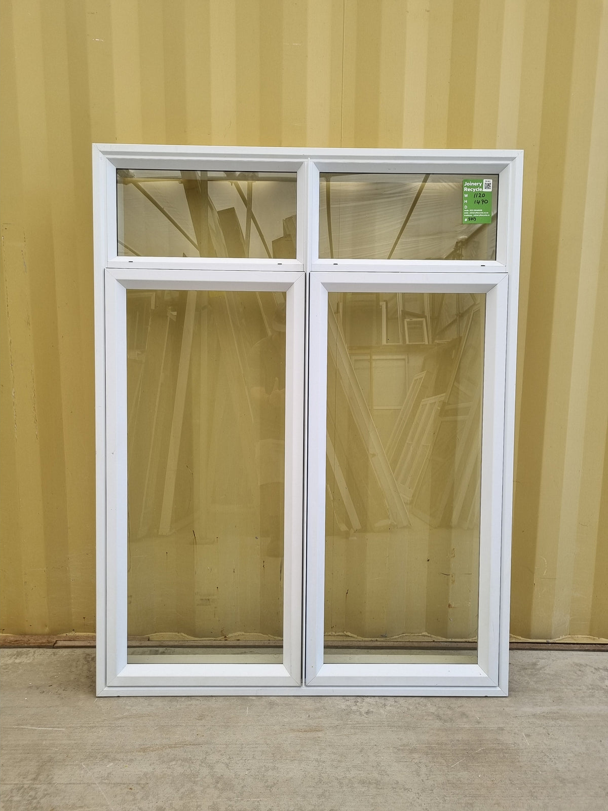 EXTERIOR VIEW Aluminium Window White 1120 W  x 1470 H [#5013] Joinery Recycle