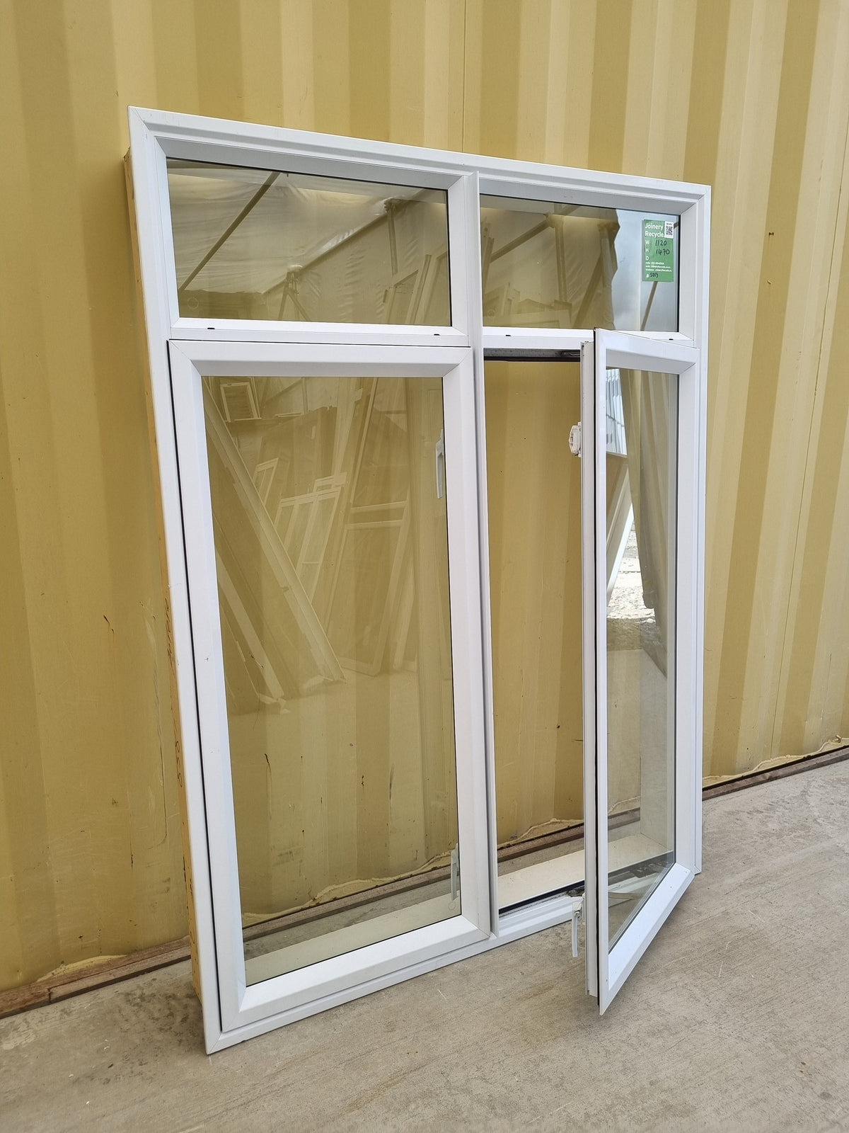Aluminium Window White 1120 W  x 1470 H [#5013] Joinery Recycle
