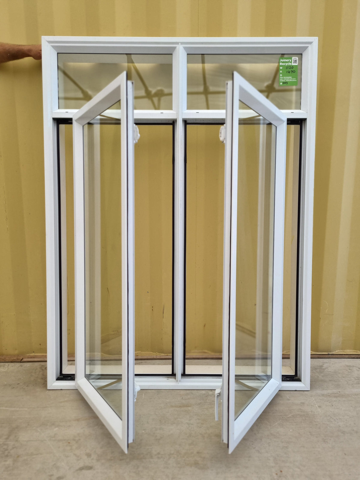 Aluminium Window White 1120 W  x 1470 H [#5013] Joinery Recycle