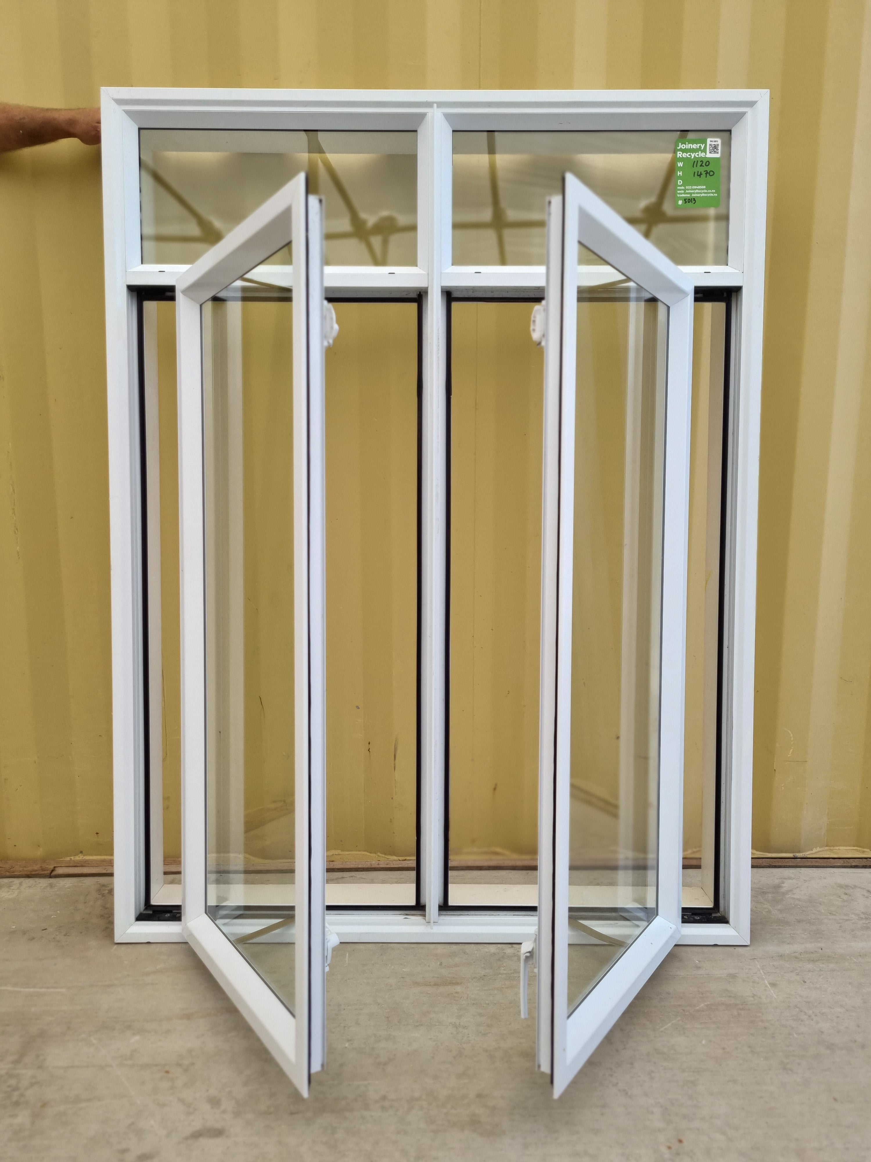 Aluminium Window White 1120 W  x 1470 H [#5013] Joinery Recycle