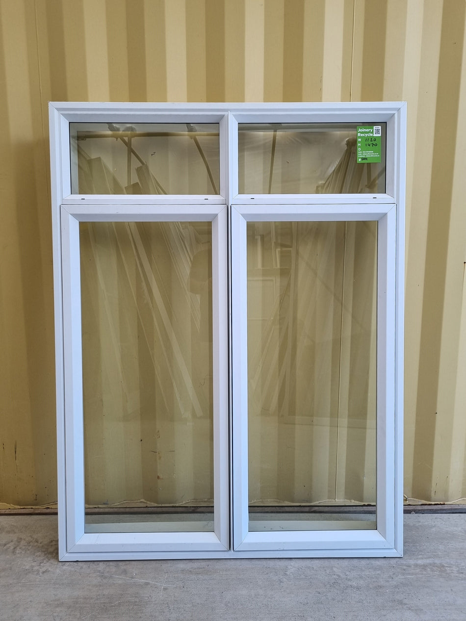Aluminium Window White 1120 W  x 1470 H [#5014] Joinery Recycle