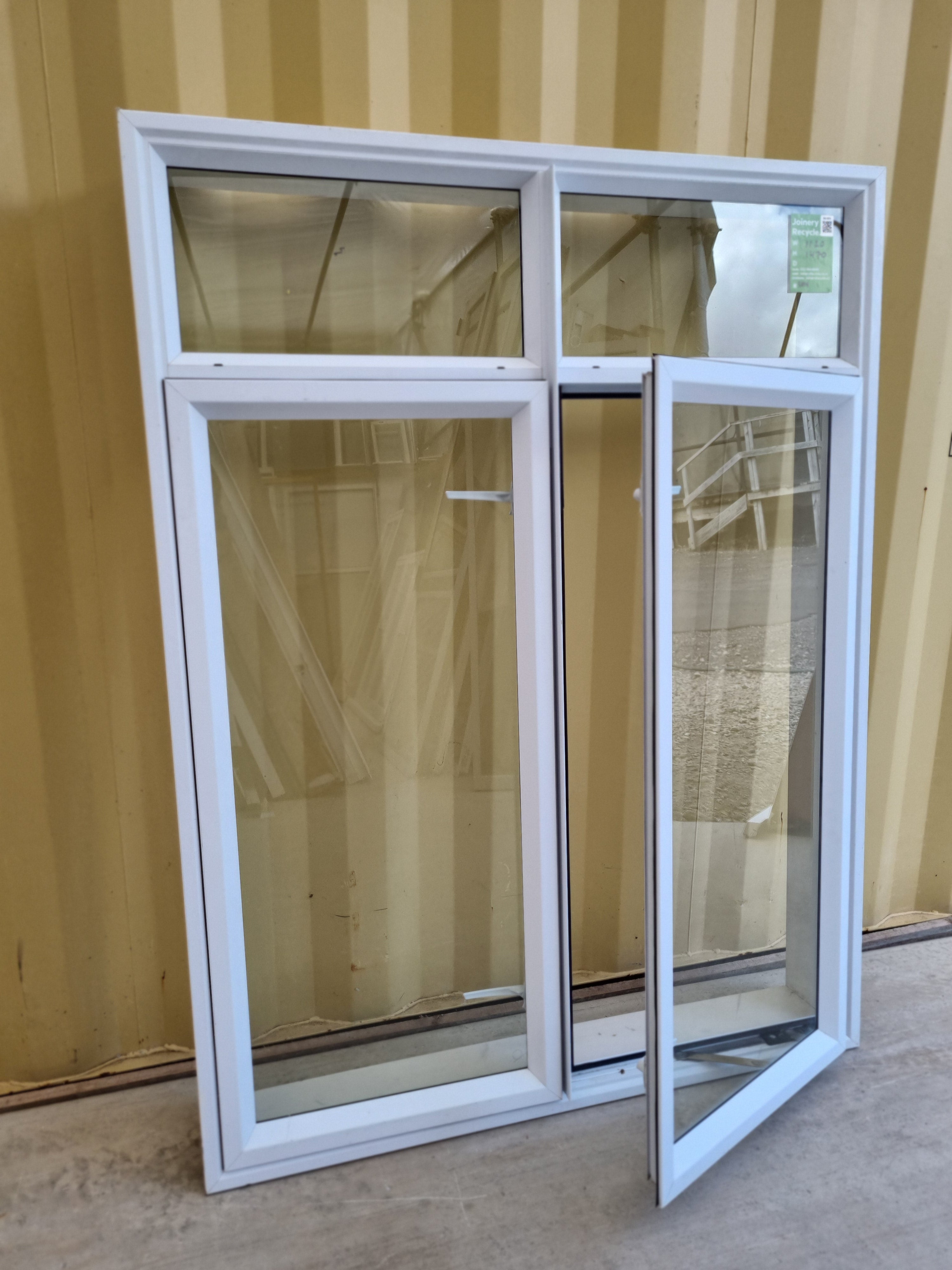 Aluminium Window White 1120 W  x 1470 H [#5014] Joinery Recycle