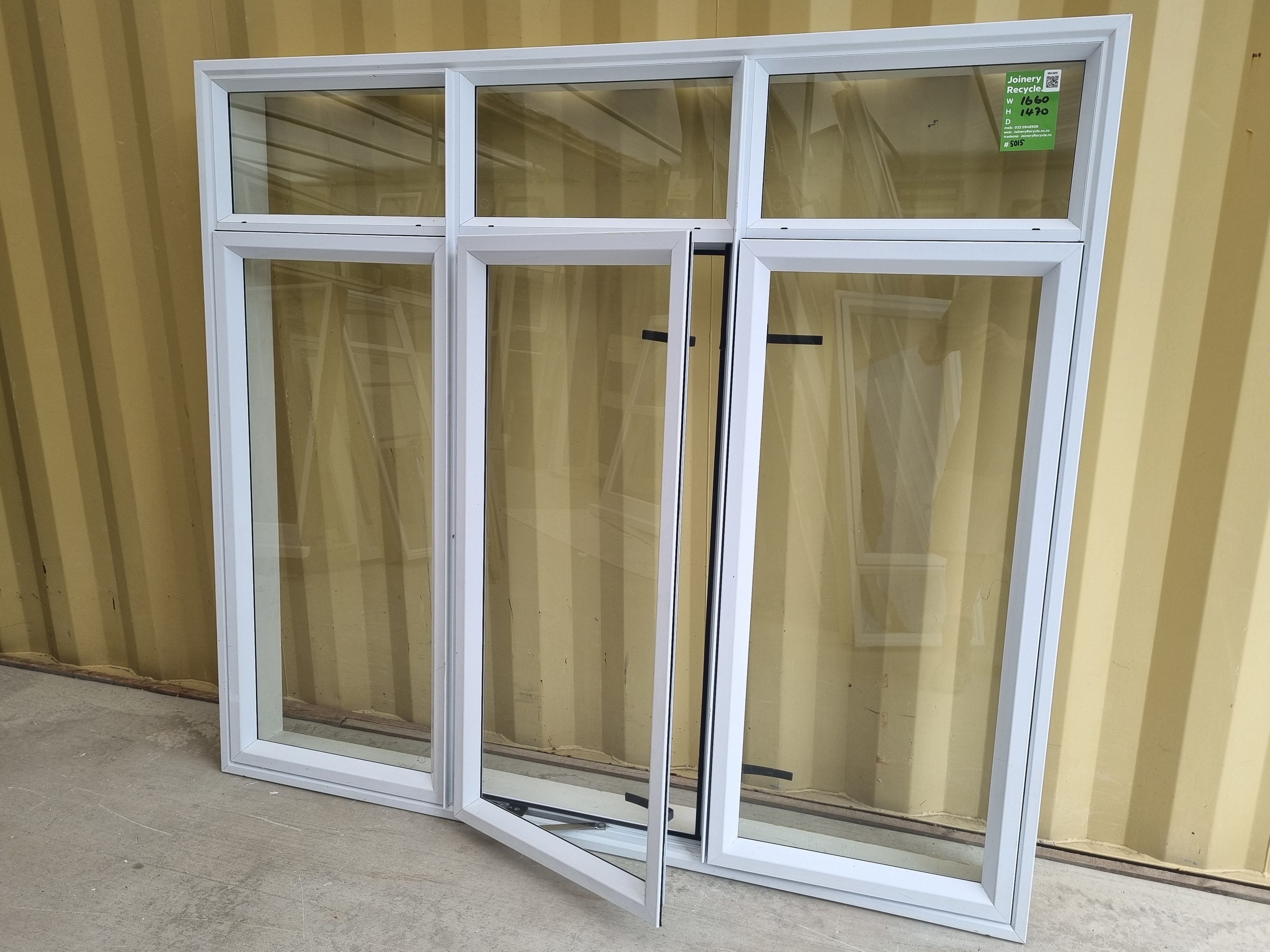 Aluminium Window White  1660 W  x 1470 H [#5015] Joinery Recycle