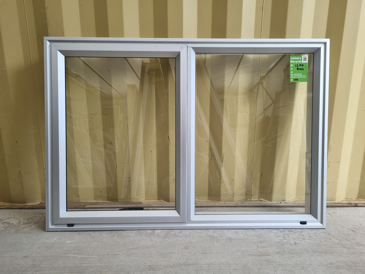 Aluminium Window Silver 1200 W  x 800 H [#5018] Joinery Recycle