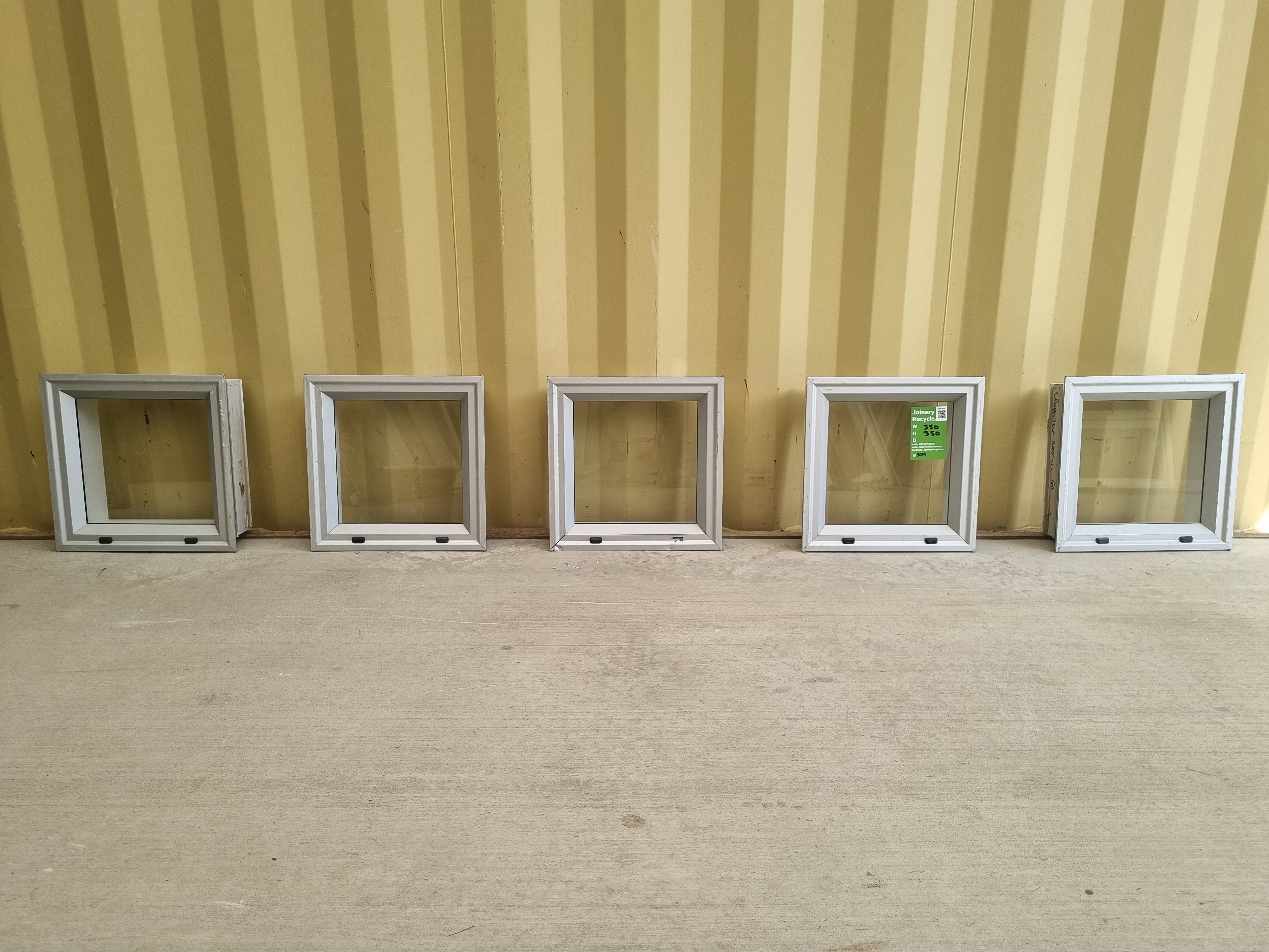 Aluminium Window Silver  350 W  x 350 H [#5019] Joinery Recycle