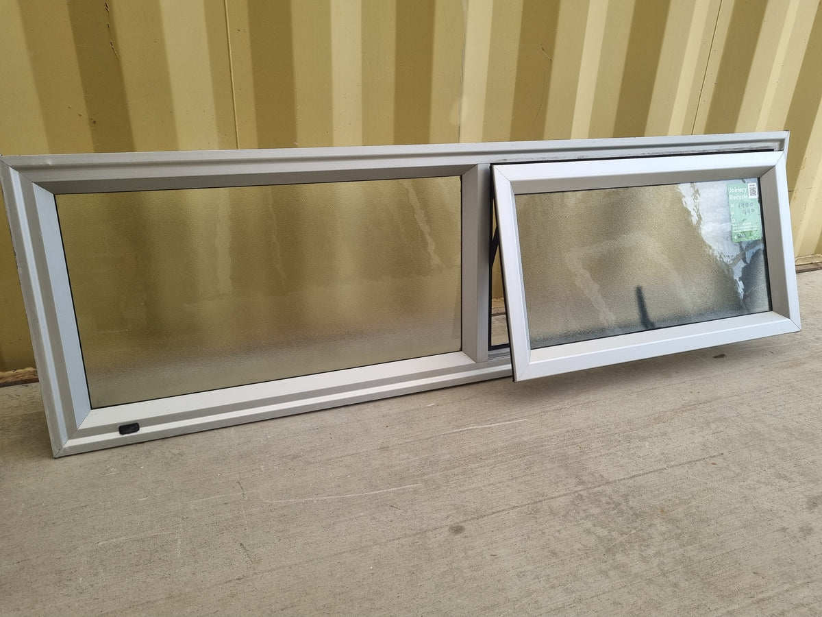 Aluminium Window Silver   1400 W  x 400 H [#5020] Joinery Recycle
