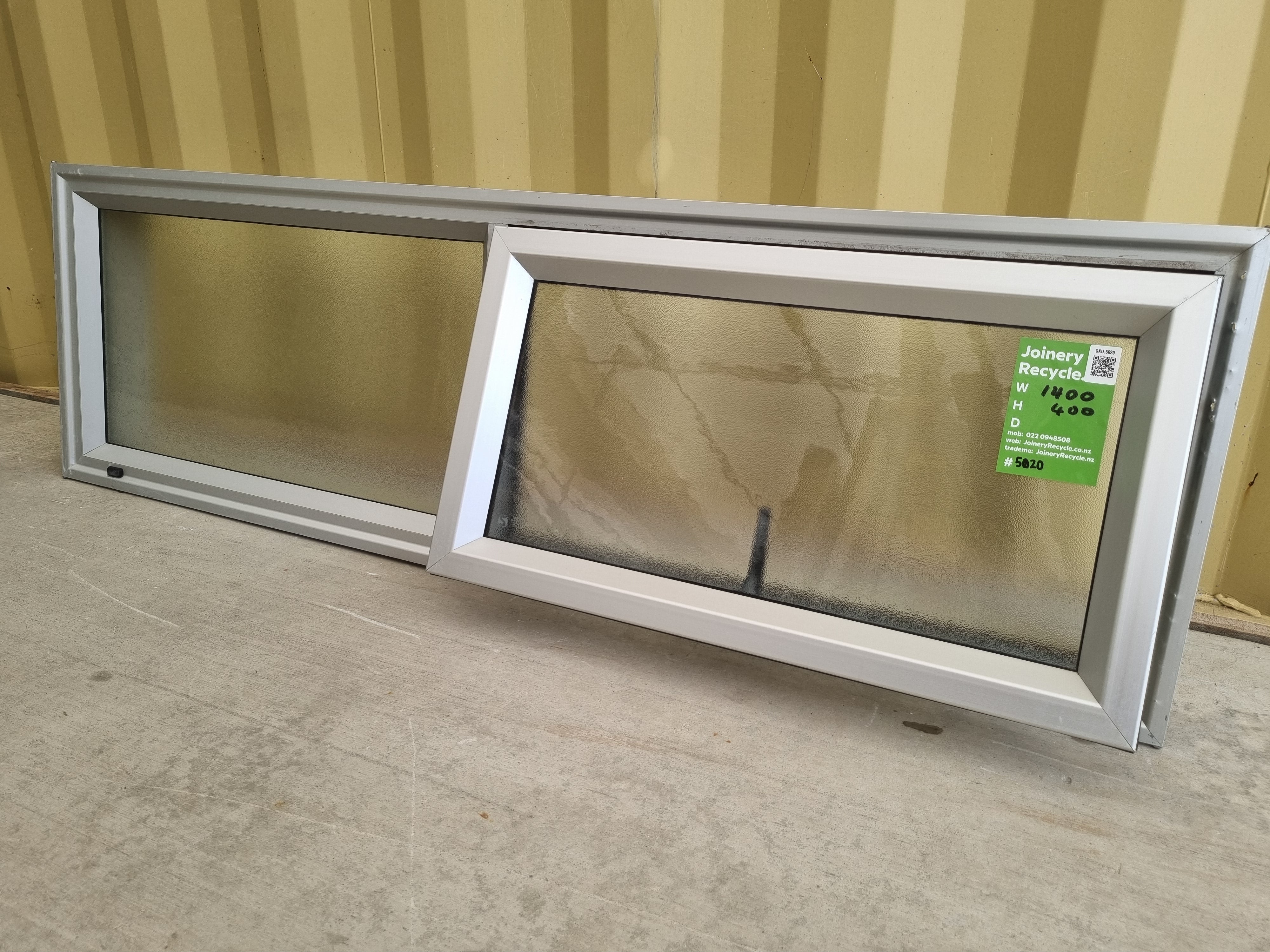 Aluminium Window Silver   1400 W  x 400 H [#5020] Joinery Recycle