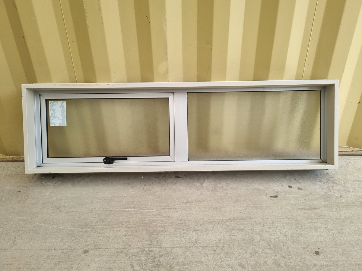 Aluminium Window Silver   1400 W  x 400 H [#5020] Joinery Recycle