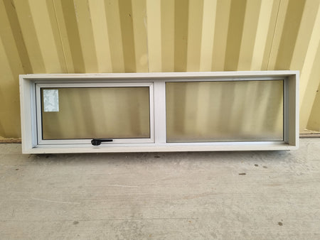 Aluminium Window Silver   1400 W  x 400 H [#5020] Joinery Recycle