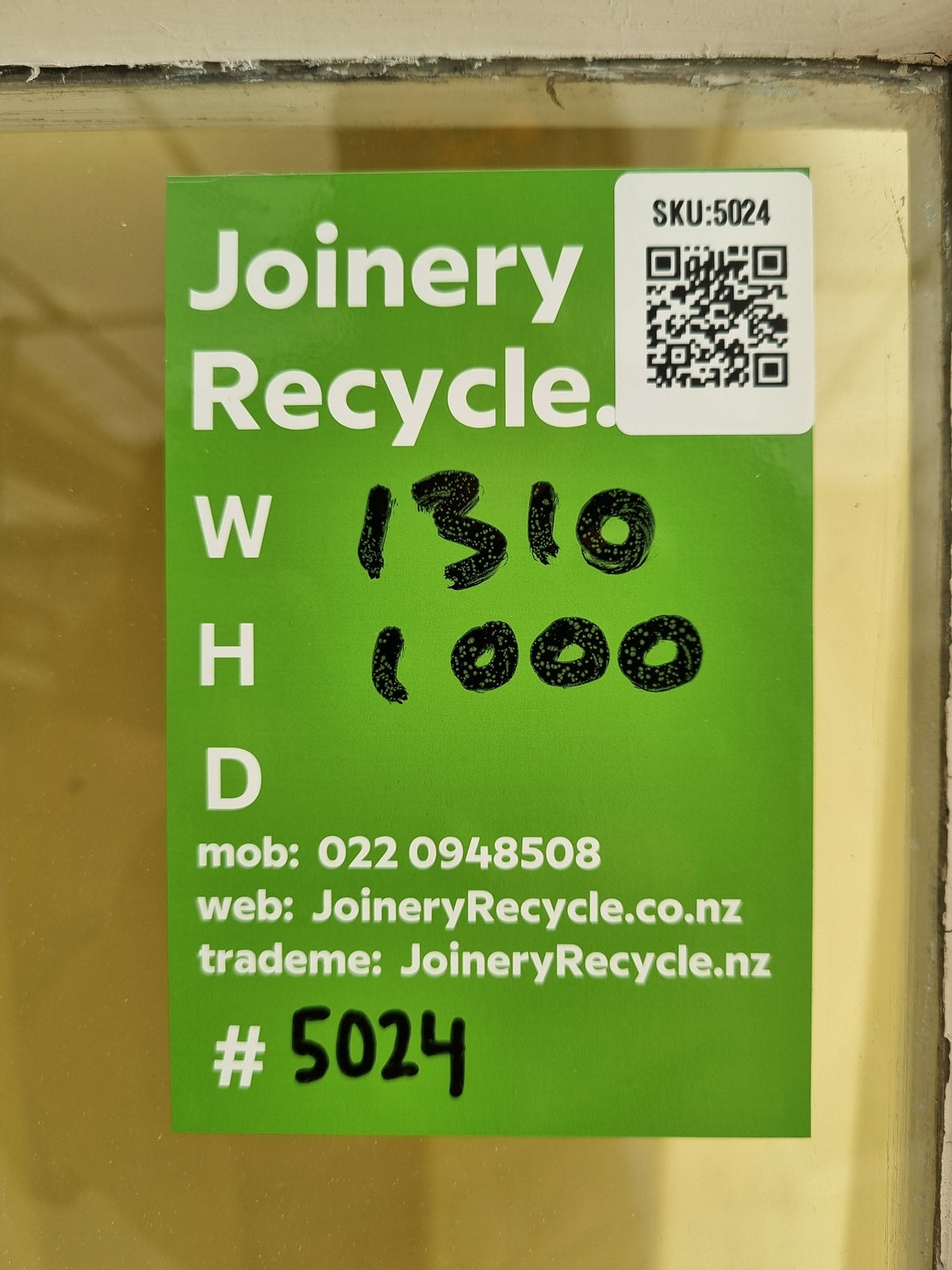 Wooden Window 1310 W x 1000 H [#5024] Joinery Recycle