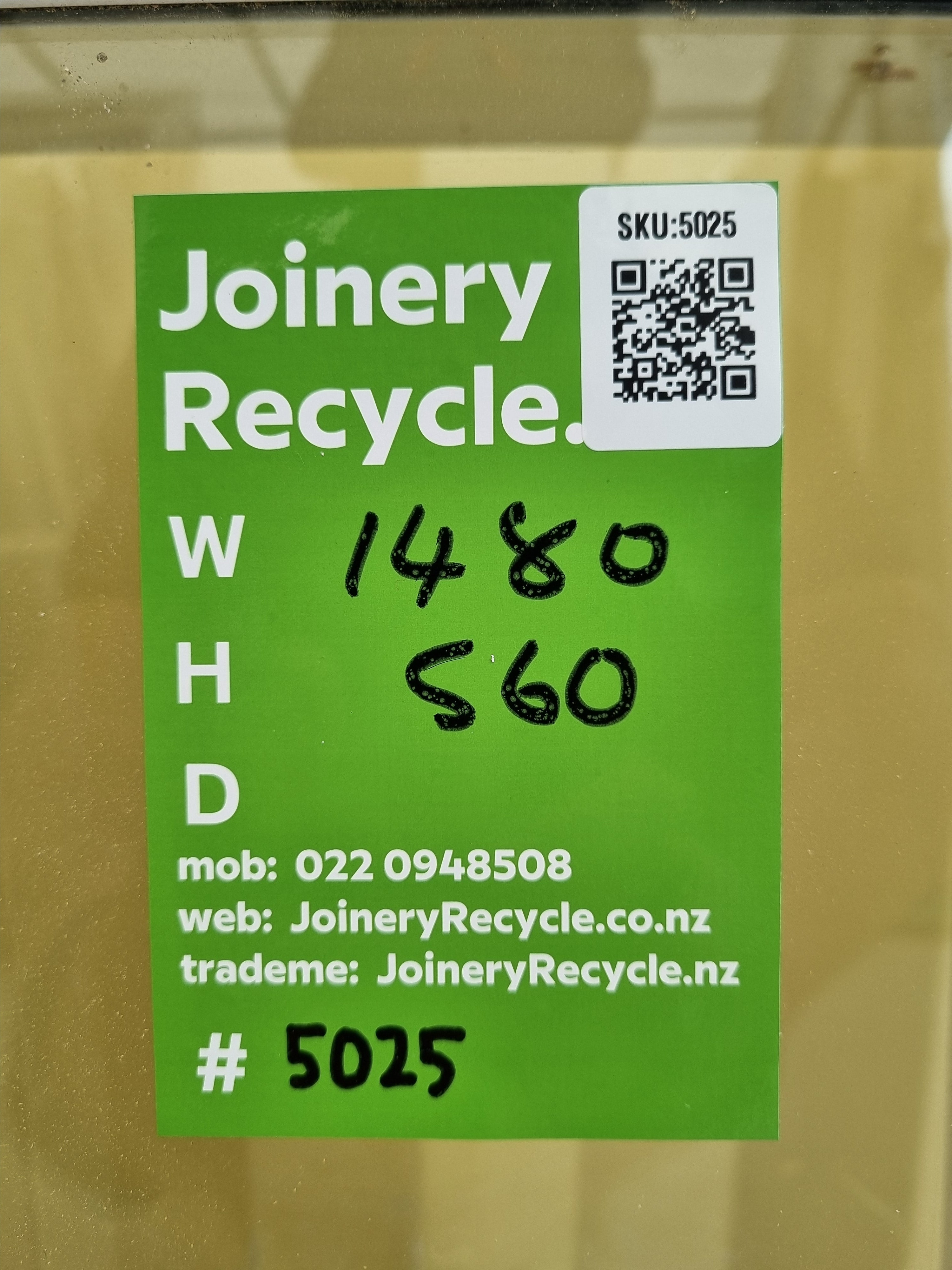 Aluminium Window White  1480 W  x  560 H [#5025] Joinery Recycle