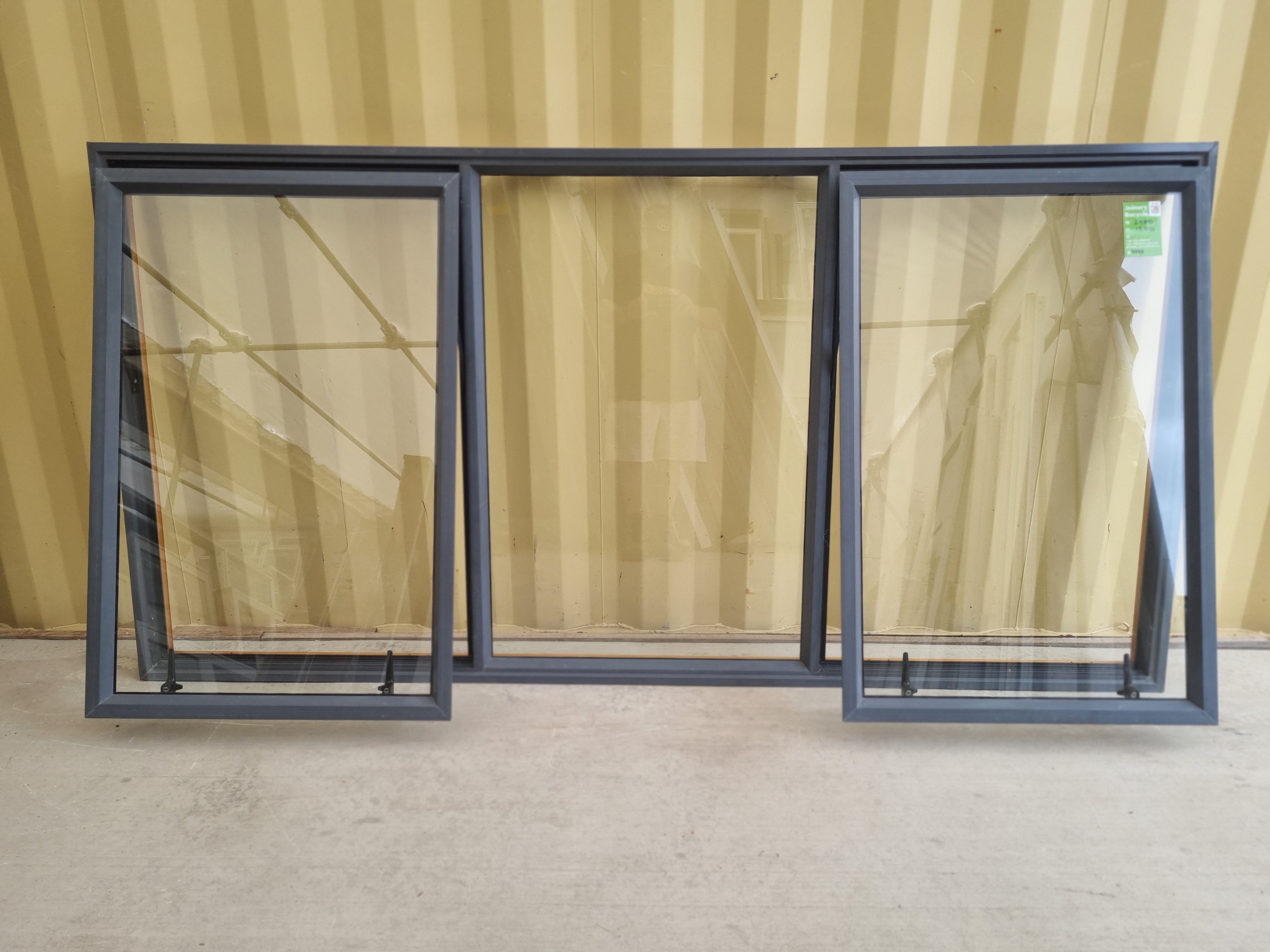 Aluminium Window Blue  2400 W  x 1200 H [#4993] Joinery Recycle