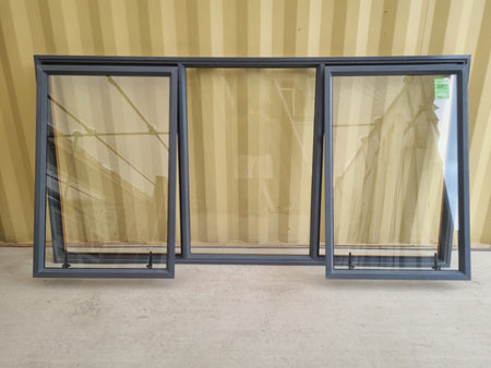 Aluminium Window Blue  2400 W  x 1200 H [#4993] Joinery Recycle