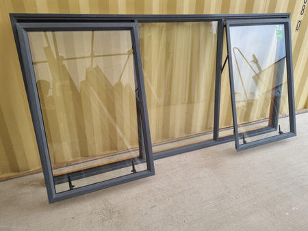 Aluminium Window Blue  2400 W  x 1200 H [#4993] Joinery Recycle