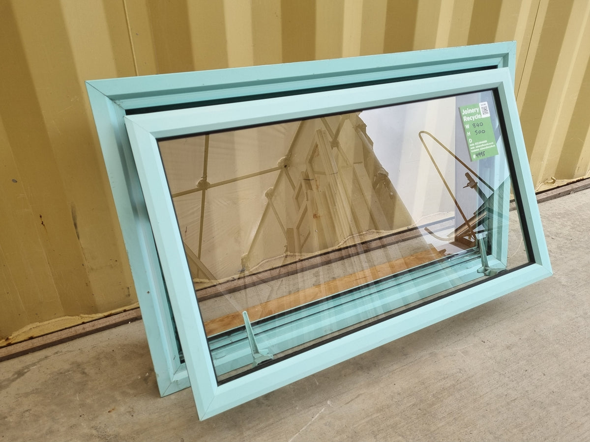 Aluminium Window Teal  840 W  x 500 H [#4995] Joinery Recycle