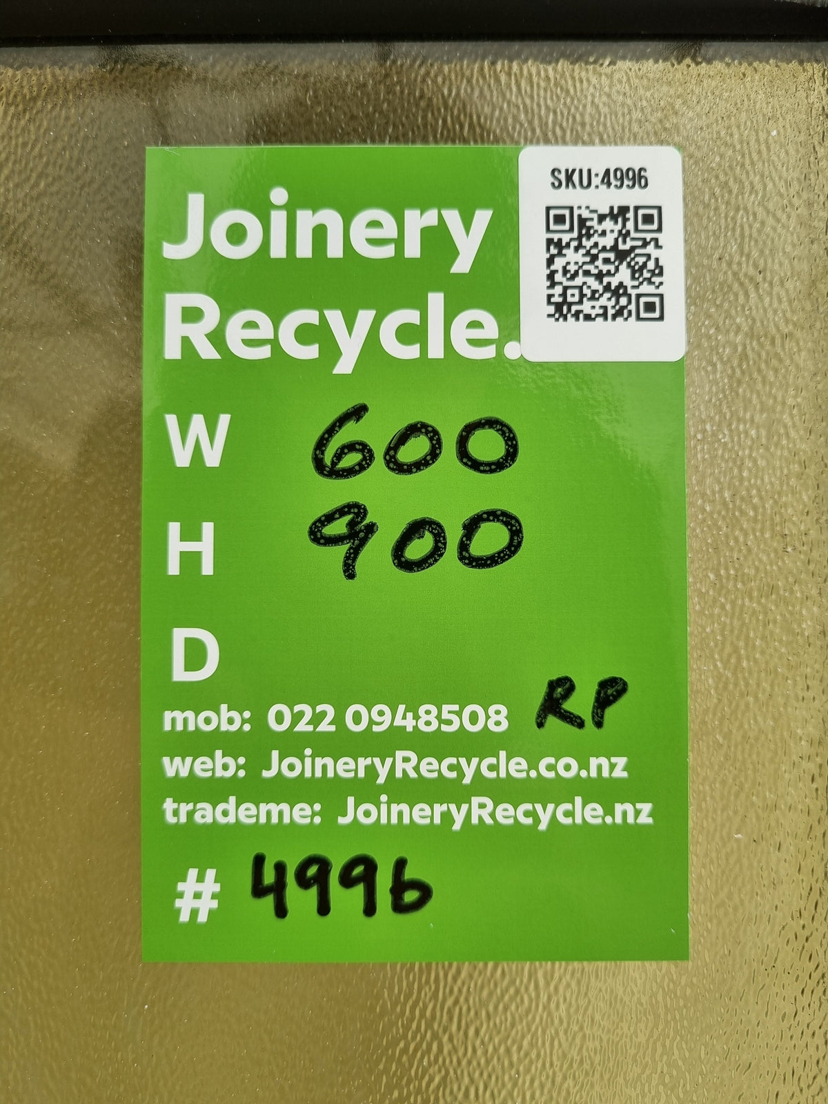 Aluminium Window Brown 600 W  x 900 H [#4996] Joinery Recycle