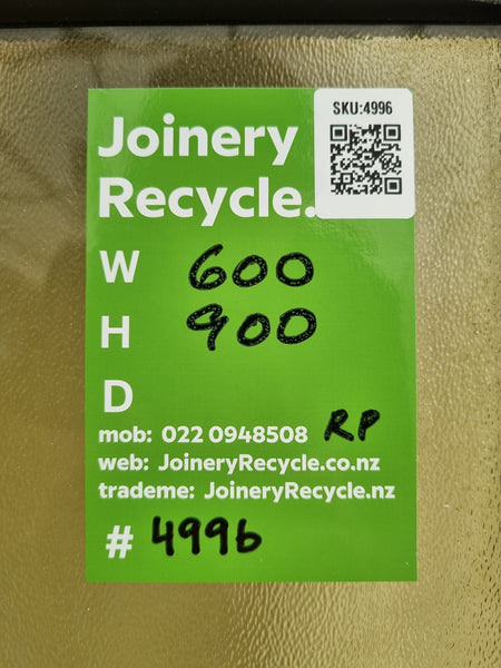 Aluminium Window Brown 600 W  x 900 H [#4996] Joinery Recycle